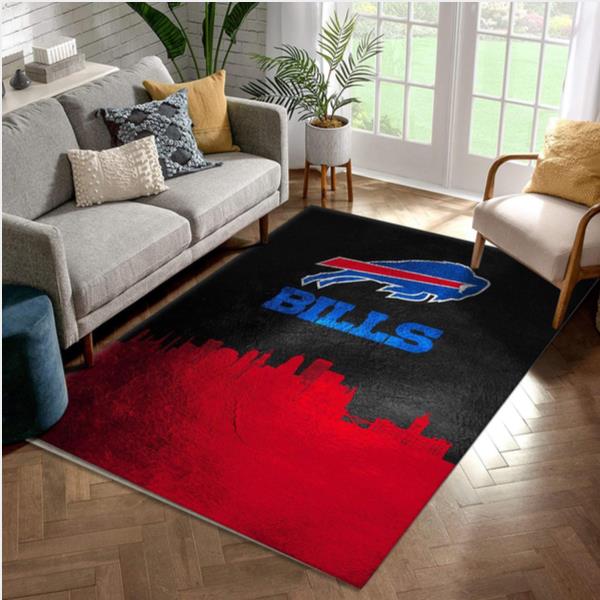 Buffalo Bills Skyline Nfl Area Rug Carpet Living Room Rug Christmas Gift Us Decor