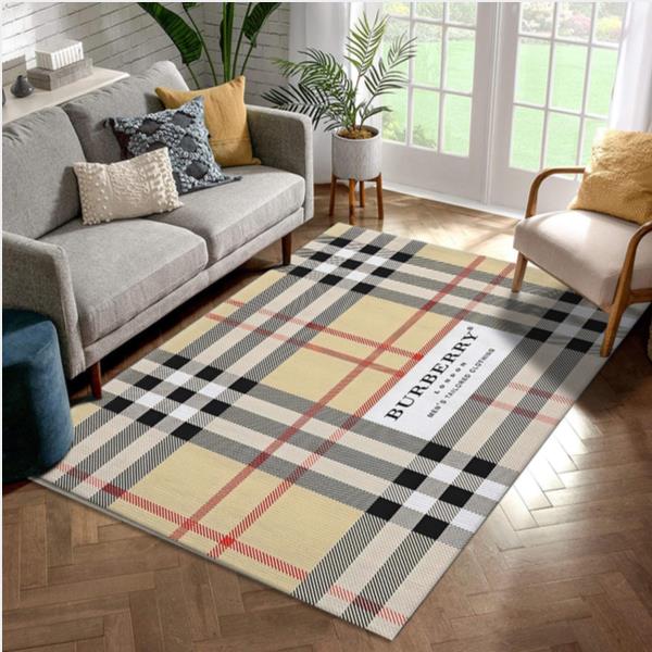 Burberry Logo Area Rug - Living Room Carpet Brands Fashion Floor Decor The Us Decor