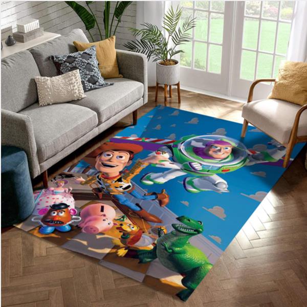 BUZZ LIGHTYEAR AND FRIENDS IN TOYS STORY MOVIE AREA RUG LIVING ROOM RUG CHRISTMAS GIFT US DECOR