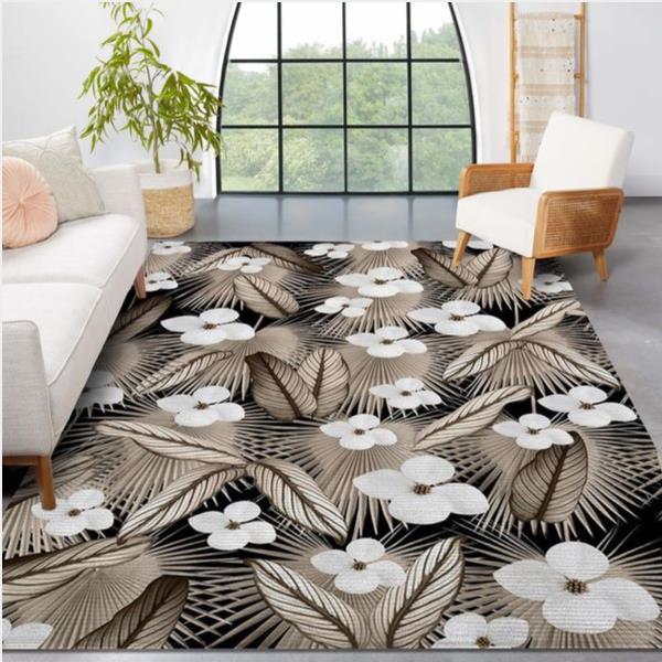 Calathea Palm Floral - Area Rug Living Room And Bedroom Rug Home Us Decor