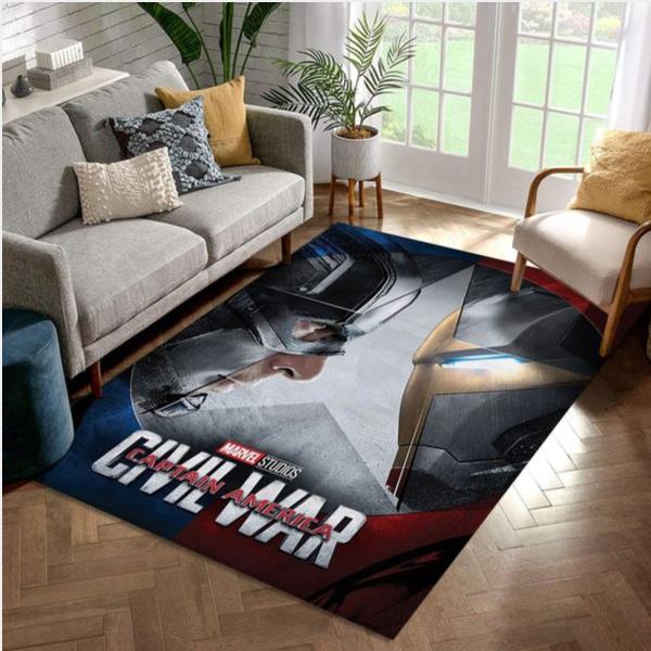 Captain America Civil War Movie Area Rug Carpet Kitchen Rug Home Us Decor