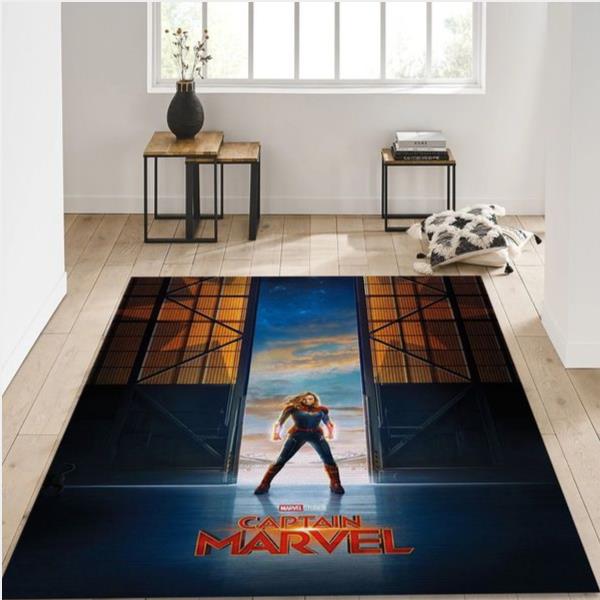 Captain Marvel Movie - Area Rug Living Room And Bedroom Rug Family Gift Us Decor