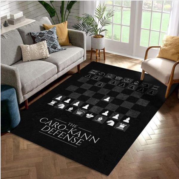 Caro Kann Defense Chess Area Rug For Christmas Bedroom Rug Home Decor Floor Decor