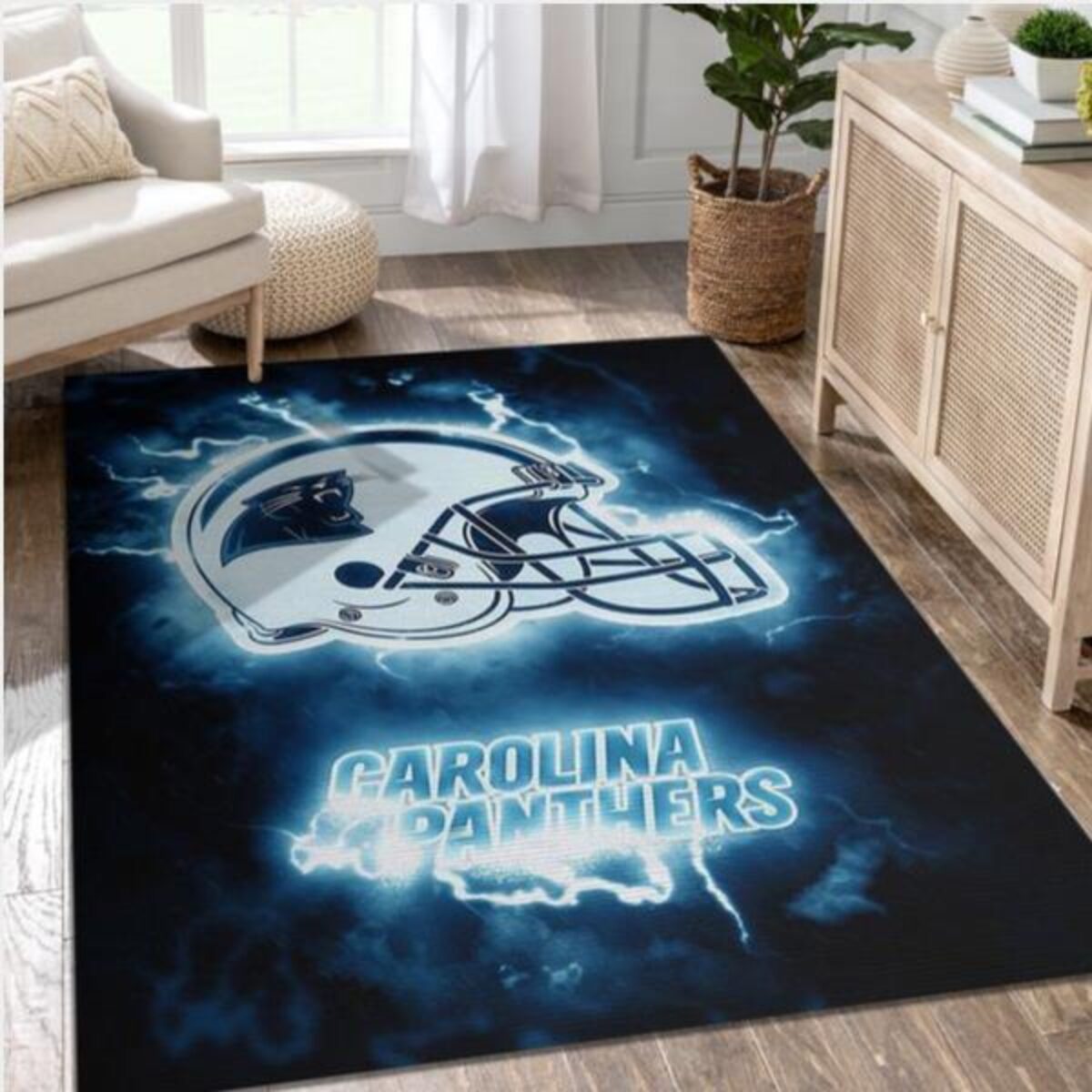 Carolina Panthers Nfl Team Logo Wooden Style Style Nice Gift Home Decor  Rectangle Area Rug - Peto Rugs