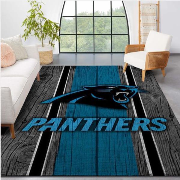 Carolina Panthers Nfl Team Logo Wooden Style Style Nice Gift Home Decor  Rectangle Area Rug - Peto Rugs