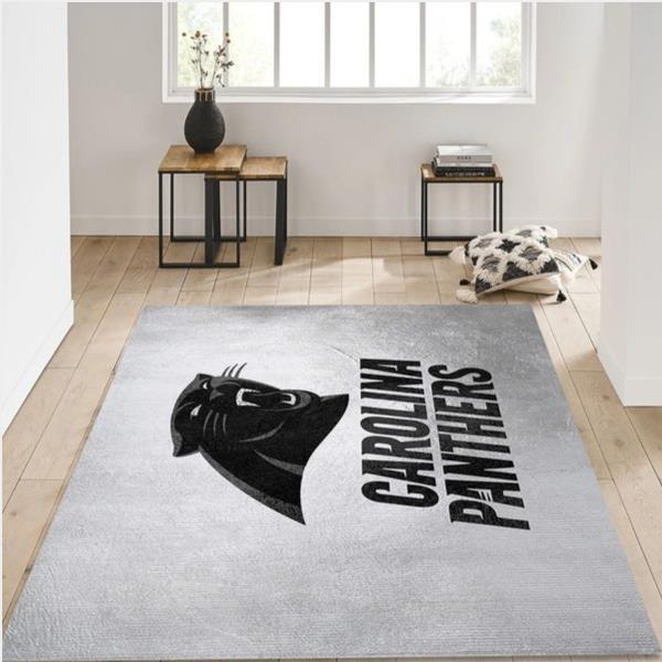 Carolina Panthers Silver Nfl Team Logos Area Rug Living Room Rug Home Us Decor