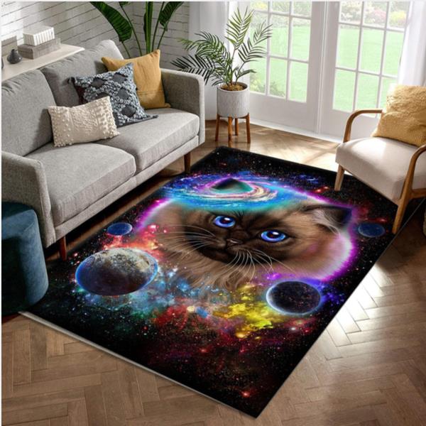 Cat In Galaxy Space Cosmos Area Rug For Christmas Living Room Rug Home Decor Floor Decor