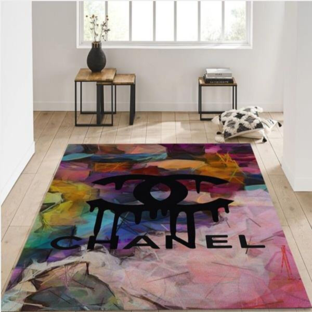 Chanel Perfume Art Rug Living Room Rug Home Decor Floor Decor - Peto Rugs