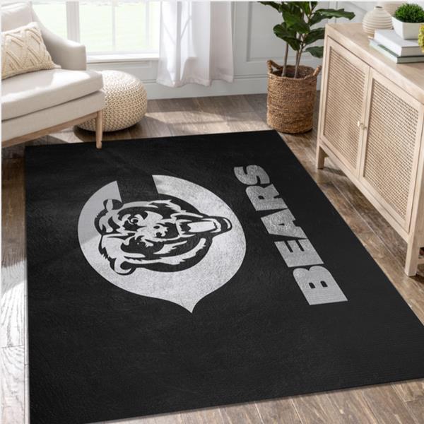 Chicago Bears Silver NFL Area Rug Carpet Kitchen Rug Us Gift Decor