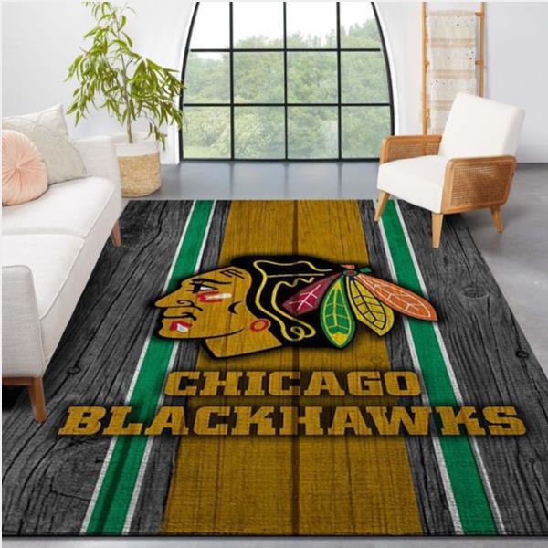 Chicago Blackhawks Nhl Team Logo Style Nice Gift Home Decor Rectangle Area Rug
