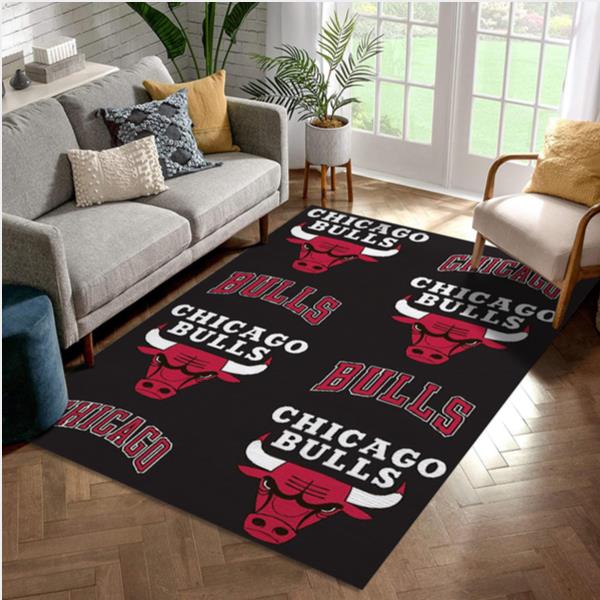 Chicago Bulls Patterns 2 Team Logos Area Rug Bedroom Rug   Christmas Gift US Decor