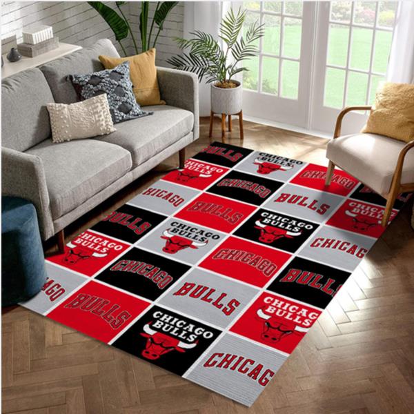 Chicago Bulls Patterns 3 Team Logos Area Rug Living Room Rug   US Gift Decor