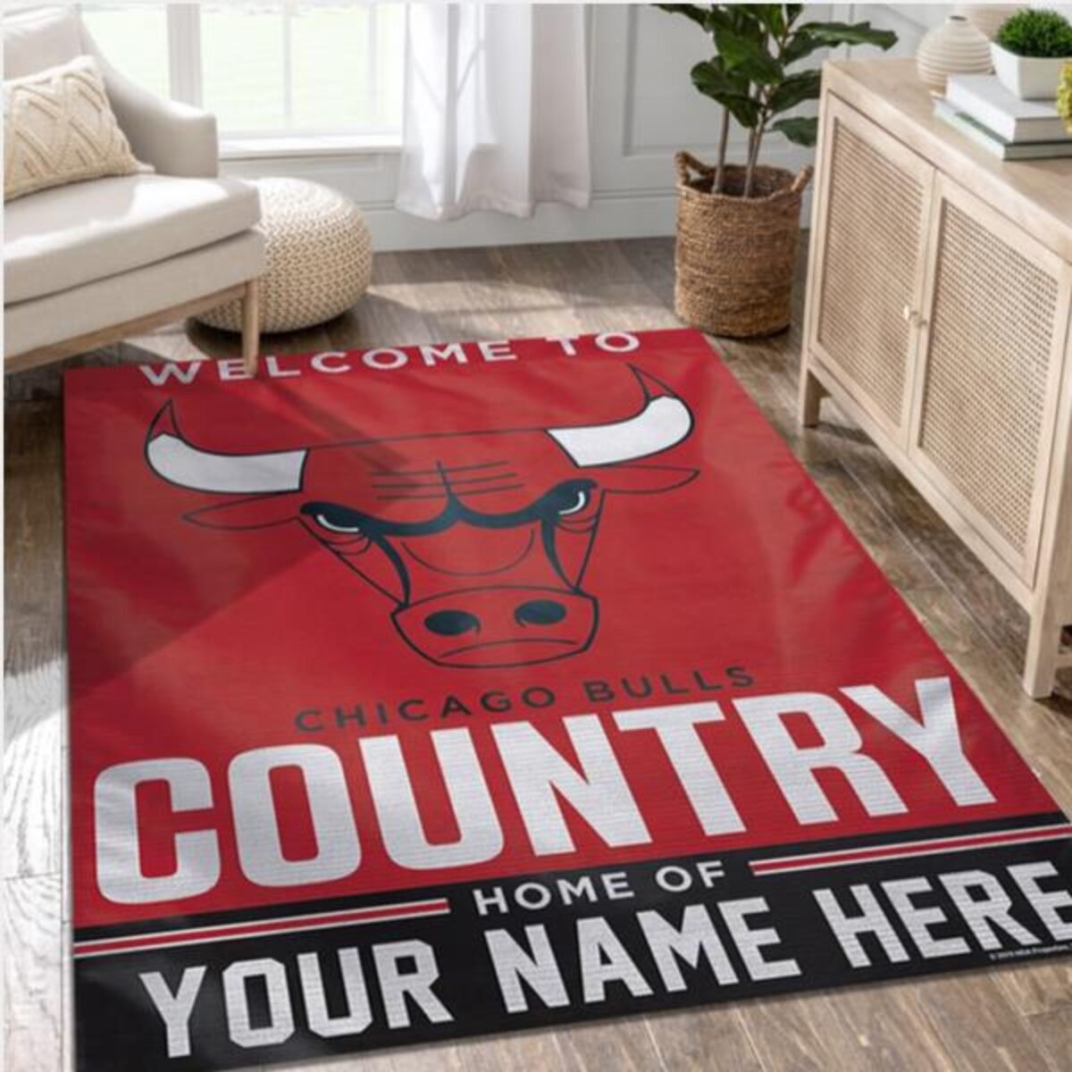 Chicago Bulls Rug, Basketball Team Living Room Carpet, Fan Cave Floor Mat –  Custom Size And Printing - Small …