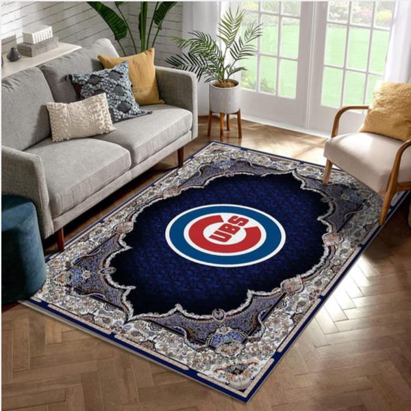 Chicago Cubs Mlb Baseball Area Rug Baseball Floor Decor The Us Decor