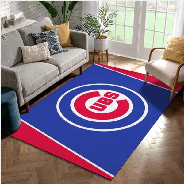 Chicago Cubs Mlb Baseball Area Rug Baseball Floor Decor The Us Decor