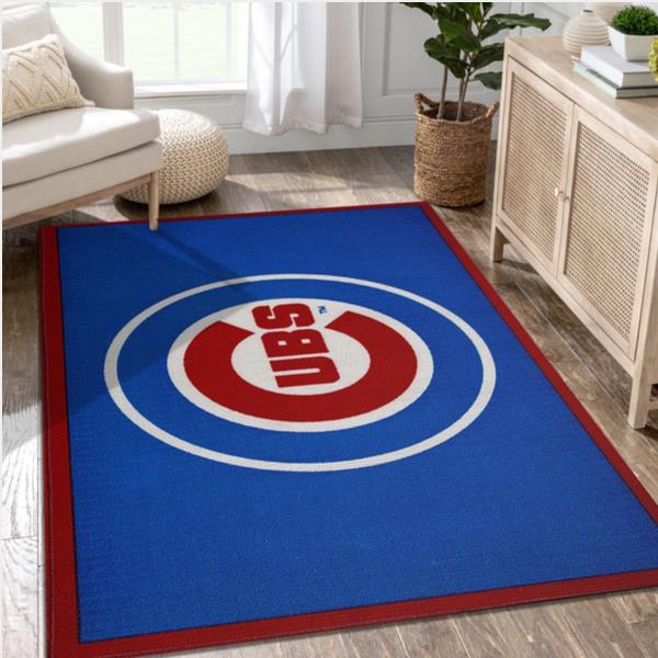 Chicago Cubs Non Slip Soft Area Rug Blue Mlb Team Logos Bedroom Home Decor Floor Decor