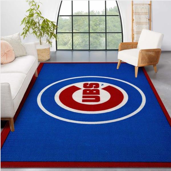 Chicago Cubs Non Slip Soft Area Rug Blue Mlb Team Logos Bedroom Home Decor Floor Decor