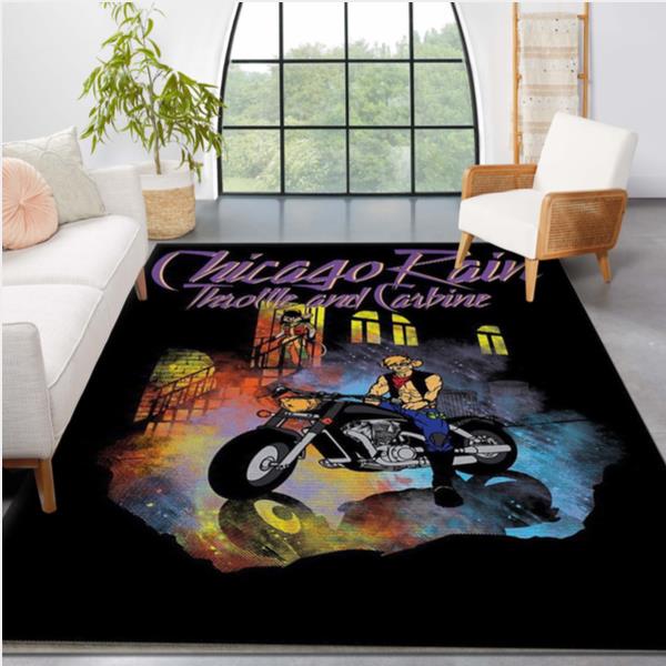 Chicago Rain Area Rug Carpet Living Room Rug Family Gift Us Decor