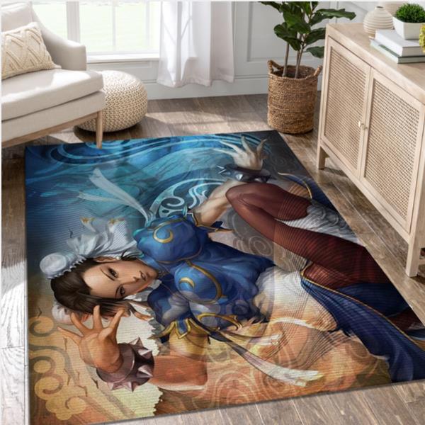 Chun Li Street Fighter Gaming Area Rug Bedroom Rug