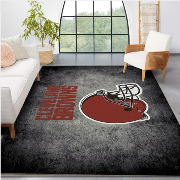 Cleveland Browns Imperial Distressed Rug NFL Team Logos Area Rug Living room and bedroom Rug US Gift Decor