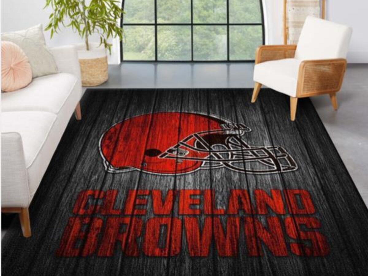 Cleveland Browns Nfl Logo Area Rug For Gift Bedroom Rug Home US Decor -  Peto Rugs