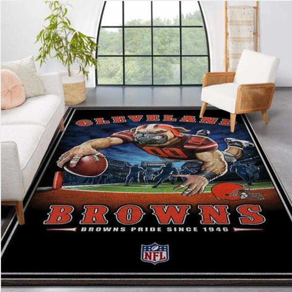 Cleveland Browns Nfl Team Pride Nice Gift Home Decor Rectangle Area Rug