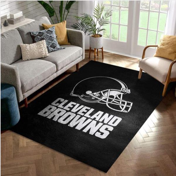 Cleveland Browns Silver Nfl Team Logos Area Rug Living Room Rug Family Gift Us Decor