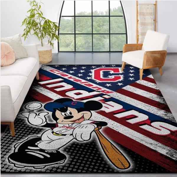 Cleveland Indians MLB Team Logo Mickey Us Style Nice Gift Home Decor Rectangle Area Rug
