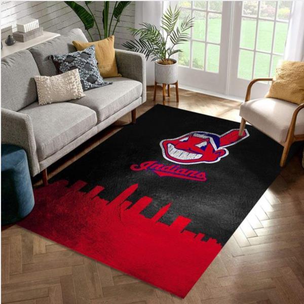 Cleveland Indians Skyline Area Rug Carpet Living Room And Bedroom Rug Christmas Gift Us Decor