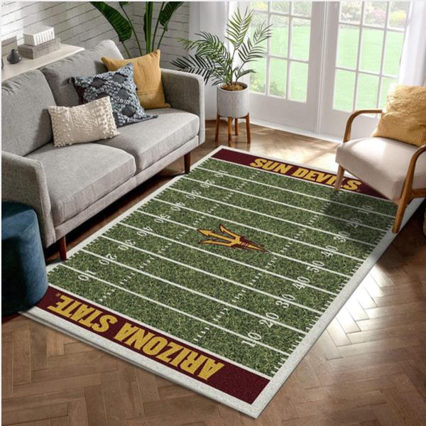 College Arizona State NFL Team Logo Area Rug Living Room Rug Family Gift US Decor