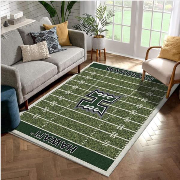 College Hawaii NFL Team Logo Area Rug Kitchen Rug Home Decor Floor Decor