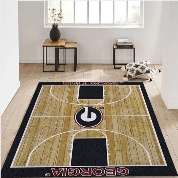 College Home Court Georgia Basketball Team Logo Area Rug Kitchen Rug Christmas Gift Us Decor