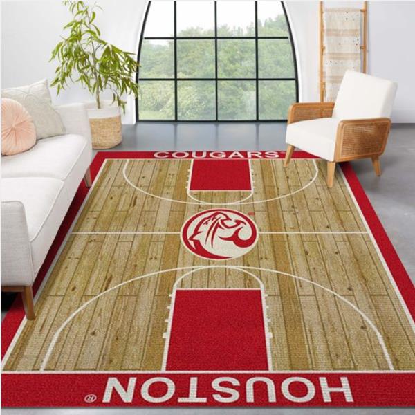 College Home Court Houston Basketball Team Logo Area Rug Bedroom Rug Home Us Decor