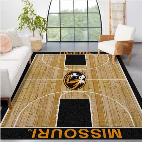 College Home Court Missouri Basketball Team Logo Area Rug Bedroom Rug Home Decor Floor Decor