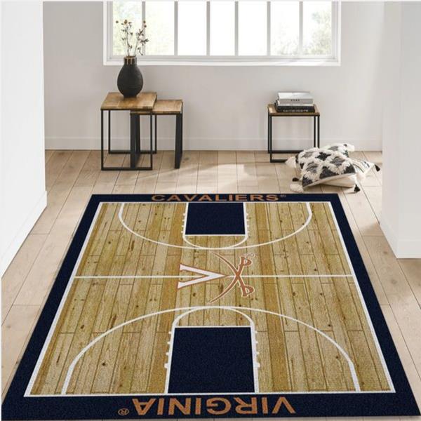 College Home Court Virginia Basketball Team Logo Area Rug Bedroom Rug Home Us Decor