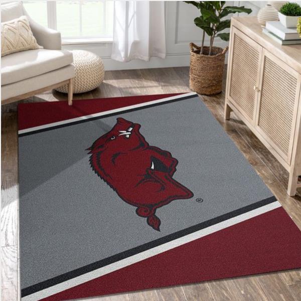 College Spirit Arkansas Sport Area Rug Team Logo Christmas Gift Us Decor