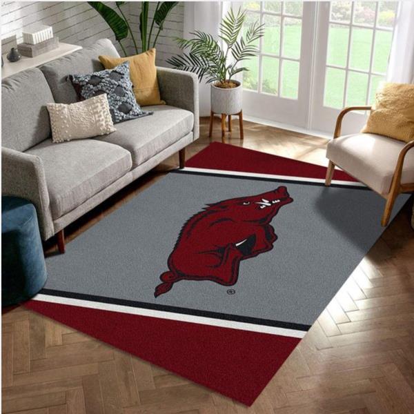 College Spirit Arkansas Sport Area Rug Team Logo Christmas Gift Us Decor