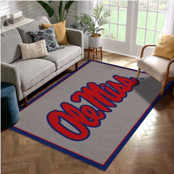 College Spirit Mississippi Sport Area Rug Carpet Team Logo Christmas Gift Us Decor