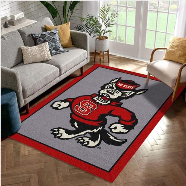 College Spirit North Carolina State Sport Area Rug For Christmas Team Logo Home Decor Floor Decor