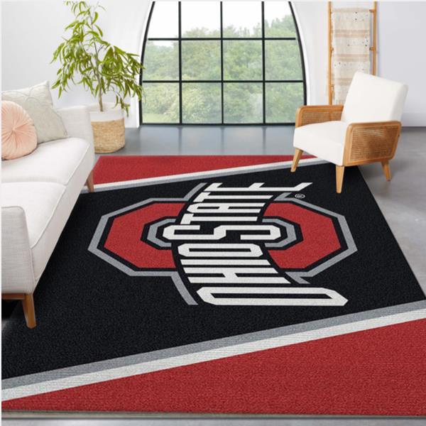 College Spirit Ohio State Sport Area Rug Carpet Team Logo Christmas Gift Us Decor