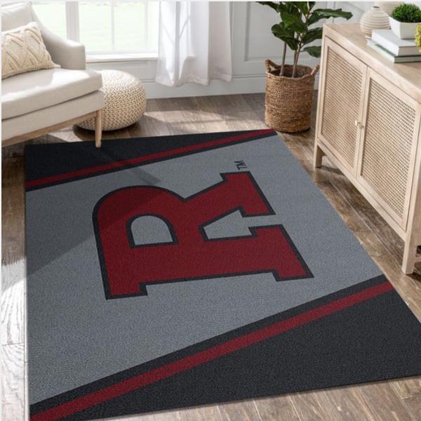 College Spirit Rutgers Sport Area Rug Team Logo Christmas Gift Us Decor