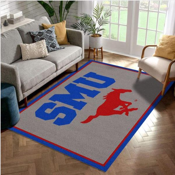 College Spirit Southern Methodist Sport Area Rug Team Logo Christmas Gift Us Decor