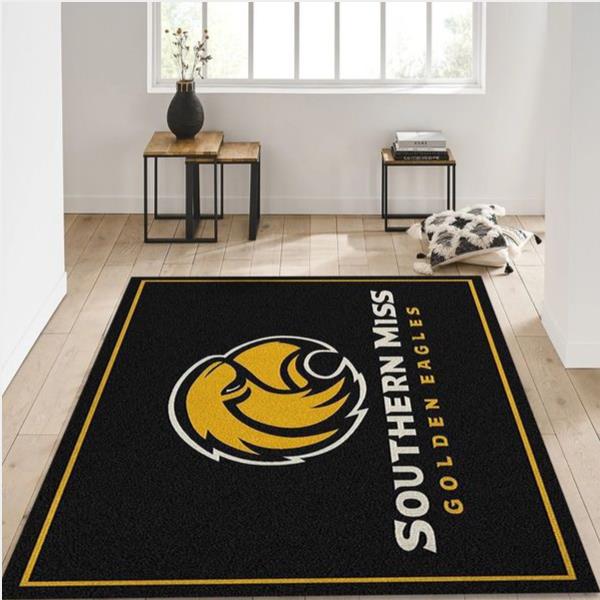 College Spirit Southern Mississippi Sport Area Rug Carpet Team Logo Home Decor Floor Decor