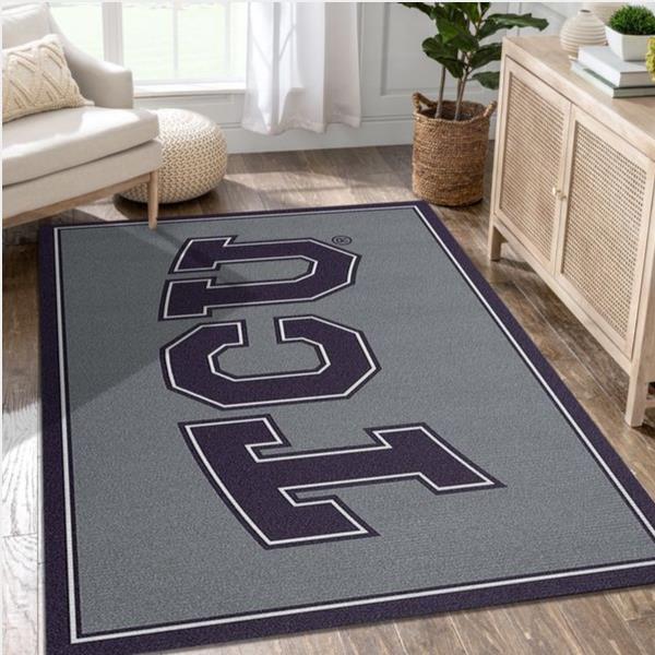 College Spirit Texas Christian Sport Area Rug For Christmas Team Logo Family Gift Us Decor