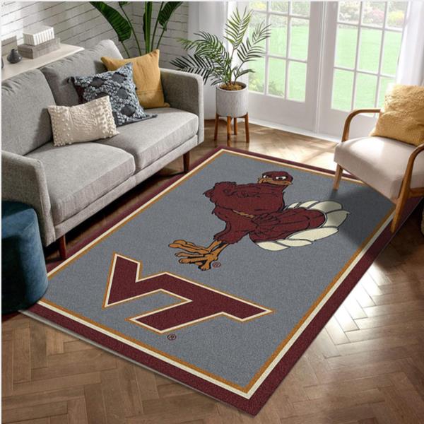 College Spirit Virginia Tech Sport Area Rug Carpet Team Logo Home Decor Floor Decor