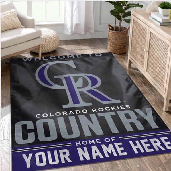 Colorado Rockies Personalized Mlb Area Rug Living Room Rug