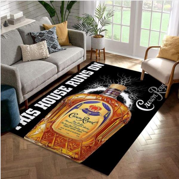 Crown Royal This House Runs On Rug Room Carpet Custom Area Floor Home Decor