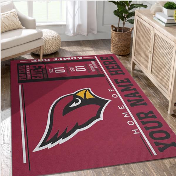 Customizable Arizona Cardinals Wincraft Personalized NFL Team Logos Area Rug Kitchen Rug Home Decor Floor Decor