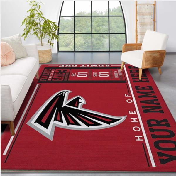 Customizable Atlanta Falcons Wincraft Personalized NFL Team Logos Area Rug Bedroom Home Decor Floor Decor