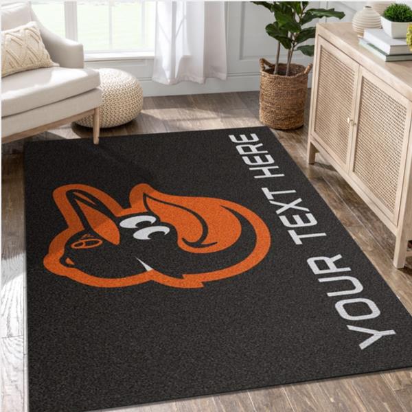 Customizable Baltimore Orioles Personalized Accent Rug Area Rug Kitchen Rug Family Gift Us Decor